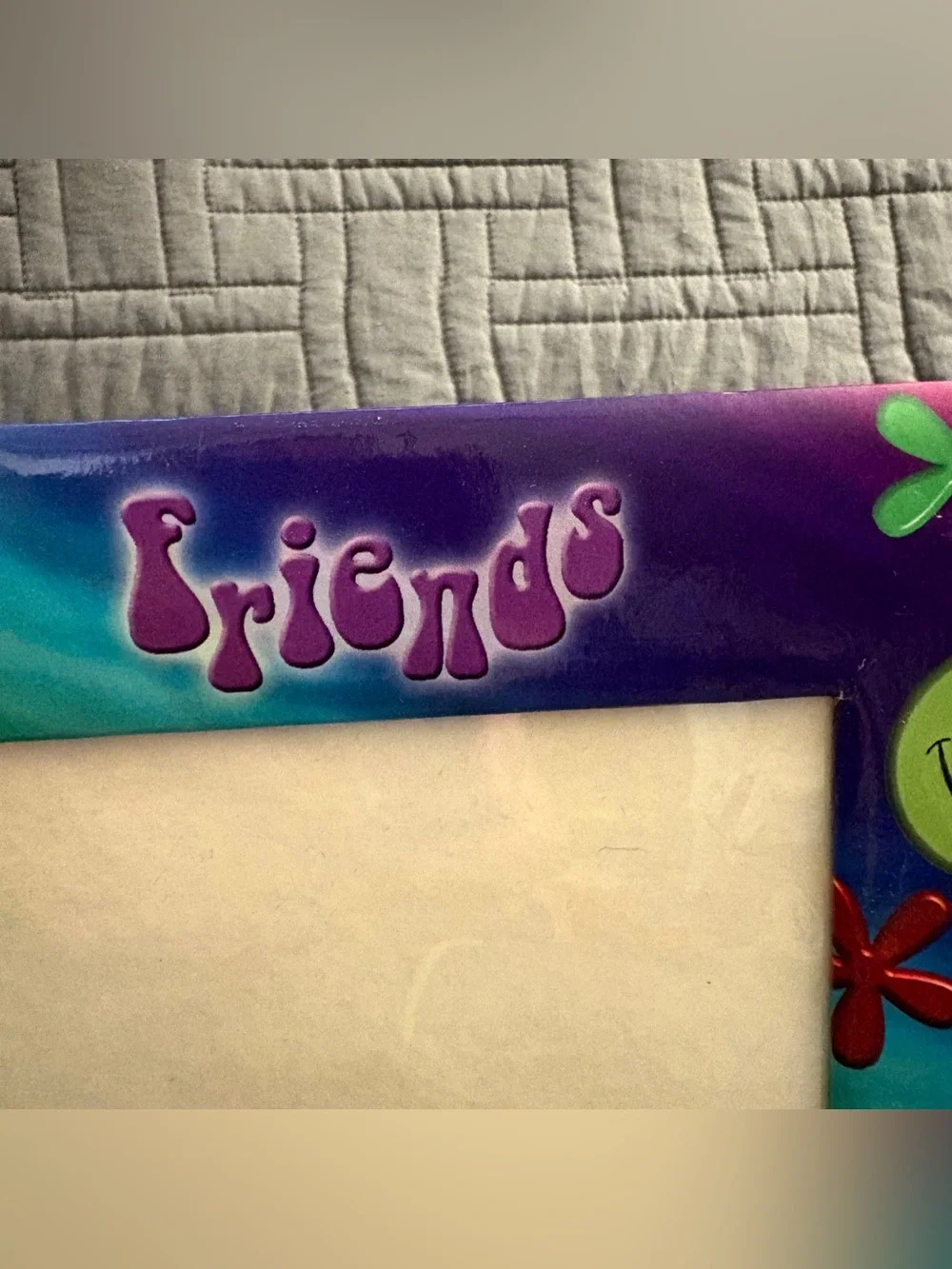 Vintage Y2K Flowers Smiley Faces Rainbow Friends Picture Frame Martin Designs